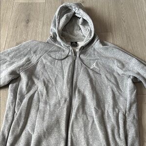 Jordan gray zip hoodie. LG